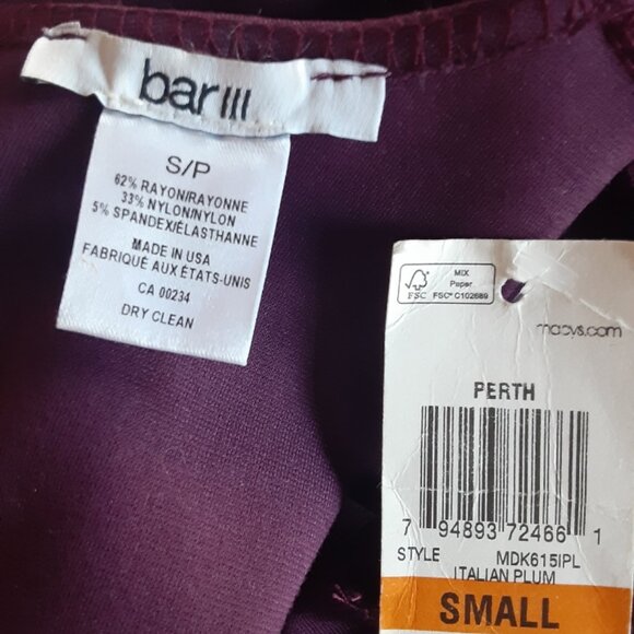 NEW Italian Plum Midi Bodycon Dress Small by Bar III - Picture 10 of 10